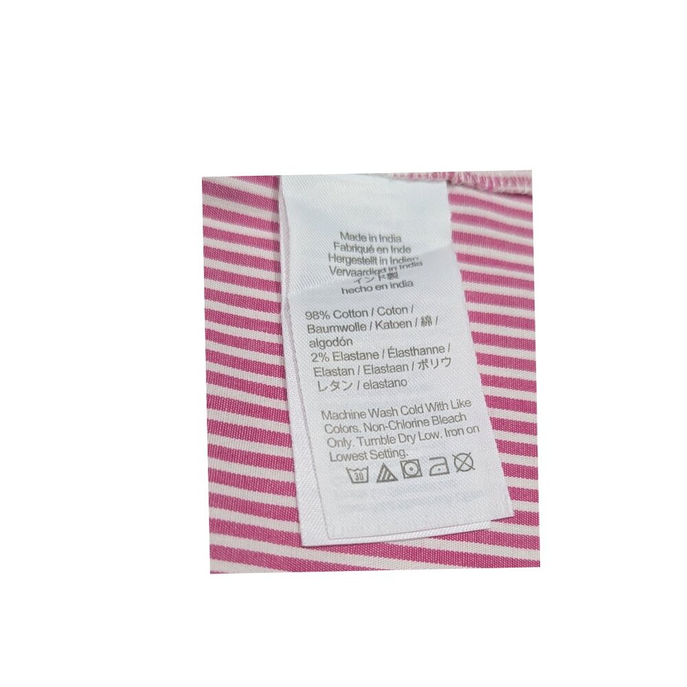 J.Crew Pink White Striped Shirt Dress Button Front Cotton Stretch Long Sleeve Si - Picture 5 of 7